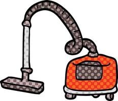 grappig boek stijl tekenfilm vacuüm hoover vector