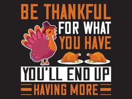 Thanksgiving t-shirt ontwerp vector bestand