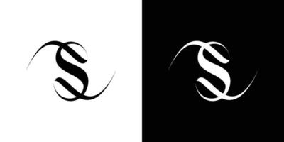 luxe en modern brief s initialen logo ontwerp 2 vector