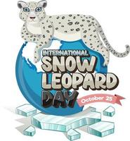 internationale sneeuwluipaarddag vector