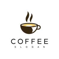 koffie logo ontwerp sjabloon met wijnoogst concept stijl voor koffie winkel en cafe bedrijf vector