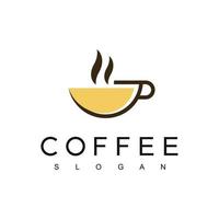 koffie logo ontwerp sjabloon met wijnoogst concept stijl voor koffie winkel en cafe bedrijf vector