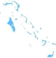 de Bahamas vector kaart.hand getrokken minimalisme stijl.