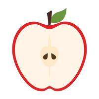 appel plakjes icoon clip art geanimeerd tekenfilm vector illustratie beeld in wit achtergrond