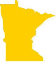Amerika Minnesota vector kaart.hand getrokken minimalisme stijl.