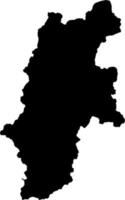 silhouet van japan landkaart, nagano kaart vector