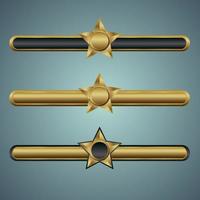 elegant gouden naam bord vector