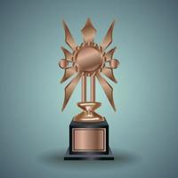 bronzen trofee mockup vector