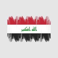 Irak vlag struik slagen. nationaal vlag vector