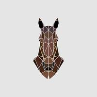 het hoofd van een mustang van een wild paard in veelhoekige afbeeldingen. vector
