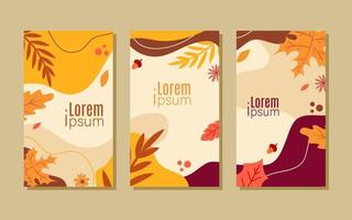 vlak ontwerp abstract herfst kaart sjabloon vector