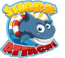 lettertypeontwerp voor woorden Shark Attack vector
