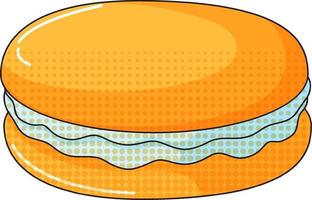 sinaasappel macaron met room vector