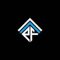pf letter logo creatief ontwerp met vectorafbeelding, pf eenvoudig en modern logo. vector