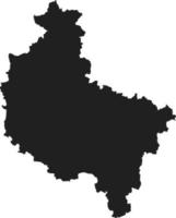 silhouet van Polen land map,wielkopolskie kaart.hand getrokken minimalisme stijl. vector