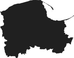 silhouet van Polen land kaart, pommeren woiwodschap kaart.hand getrokken minimalisme stijl. vector