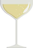 klein glas van Champagne, illustratie, vector Aan wit achtergrond.