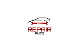 vlak auto reparatie logo ontwerp vector sjabloon illustratie