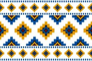 tapijt etnisch ikat patroon rood. meetkundig etnisch ikat naadloos patroon in stam. Mexicaans stijl. vector