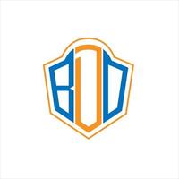bdo abstract monogram schild logo ontwerp Aan wit achtergrond. bdo creatief initialen brief logo. vector