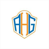 ahg abstract monogram schild logo ontwerp Aan wit achtergrond. ahg creatief initialen brief logo. vector