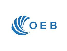 oeb brief logo ontwerp Aan wit achtergrond. oeb creatief cirkel brief logo concept. oeb brief ontwerp. vector