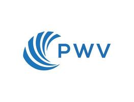 pwv brief logo ontwerp Aan wit achtergrond. pwv creatief cirkel brief logo concept. pwv brief ontwerp. vector