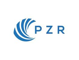 pzr brief logo ontwerp Aan wit achtergrond. pzr creatief cirkel brief logo concept. pzr brief ontwerp. vector