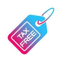 belasting vrij vector icoon