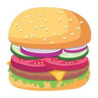 modieus Hamburger concepten vector