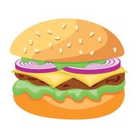 modieus pasteitje hamburger vector