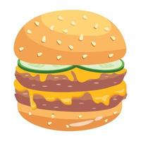 modieus dubbele hamburger vector