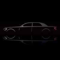 zakelijke luxe prestige auto in de donkere achtergrond. vector