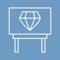 diamant exposeren vector icoon