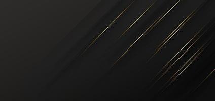 abstracte sjabloon zwarte geometrische diagonale achtergrond met gouden lijn. luxe stijl. vector