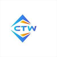 ctw abstract technologie logo ontwerp Aan wit achtergrond. ctw creatief initialen brief logo concept. vector