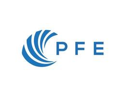 pfe brief logo ontwerp Aan wit achtergrond. pfe creatief cirkel brief logo concept. pfe brief ontwerp. vector