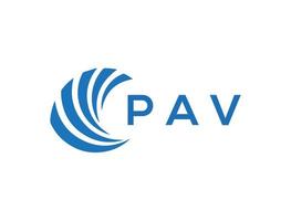 pav brief logo ontwerp Aan wit achtergrond. pav creatief cirkel brief logo concept. pav brief ontwerp. vector