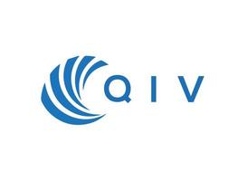 qiv brief logo ontwerp Aan wit achtergrond. qiv creatief cirkel brief logo concept. qiv brief ontwerp. vector