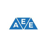 eae driehoek vorm logo ontwerp Aan wit achtergrond. eae creatief initialen brief logo concept. vector