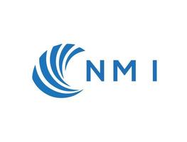 nmi brief logo ontwerp Aan wit achtergrond. nmi creatief cirkel brief logo concept. nmi brief ontwerp. vector