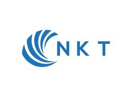 nkt brief logo ontwerp Aan wit achtergrond. nkt creatief cirkel brief logo concept. nkt brief ontwerp. vector