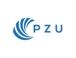 pzu brief logo ontwerp Aan wit achtergrond. pzu creatief cirkel brief logo concept. pzu brief ontwerp. vector