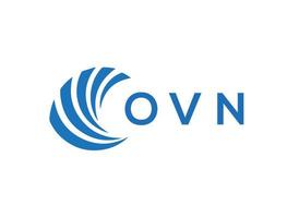 ovn brief logo ontwerp Aan wit achtergrond. ovn creatief cirkel brief logo concept. ovn brief ontwerp. vector