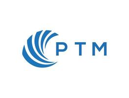 ptm brief logo ontwerp Aan wit achtergrond. ptm creatief cirkel brief logo concept. ptm brief ontwerp. vector