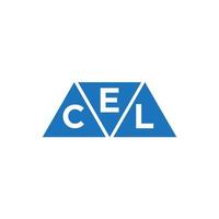 ecl driehoek vorm logo ontwerp Aan wit achtergrond. ecl creatief initialen brief logo concept. vector