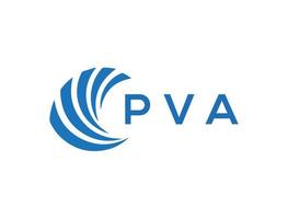 pva brief logo ontwerp Aan wit achtergrond. pva creatief cirkel brief logo concept. pva brief ontwerp. vector