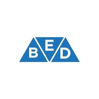 ebd driehoek vorm logo ontwerp Aan wit achtergrond. ebd creatief initialen brief logo concept. vector