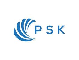 psk brief logo ontwerp Aan wit achtergrond. psk creatief cirkel brief logo concept. psk brief ontwerp. vector