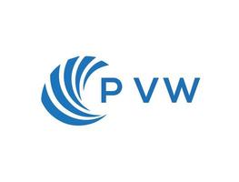 pvw brief logo ontwerp Aan wit achtergrond. pvw creatief cirkel brief logo concept. pvw brief ontwerp. vector